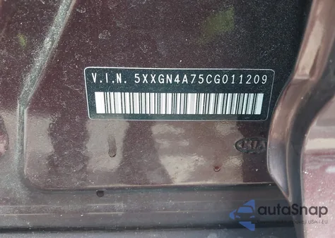 2012 Kia Optima Ex from USA, damaged, VIN 5XXGN4A75CG011209